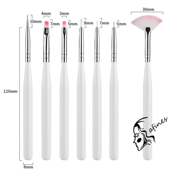 PINCEL P/DECORACIÓN DE UÑAS (7 PCS) AF50169 - Image 2