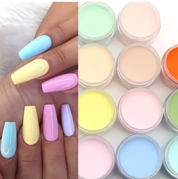 POLIMERO PASTEL P/UÑAS (12 PCS) AF50302