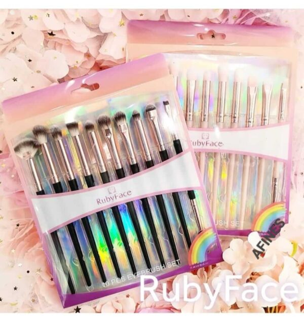 SET DE PINCELES P/OJO (10 PCS) RUBYFACE AF50368 - Image 2