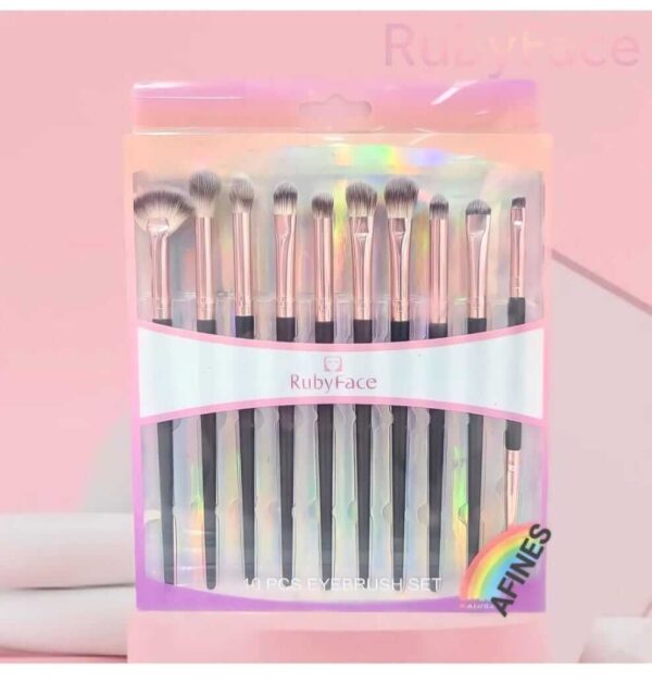 SET DE PINCELES P/OJO (10 PCS) RUBYFACE AF50368 - Image 3