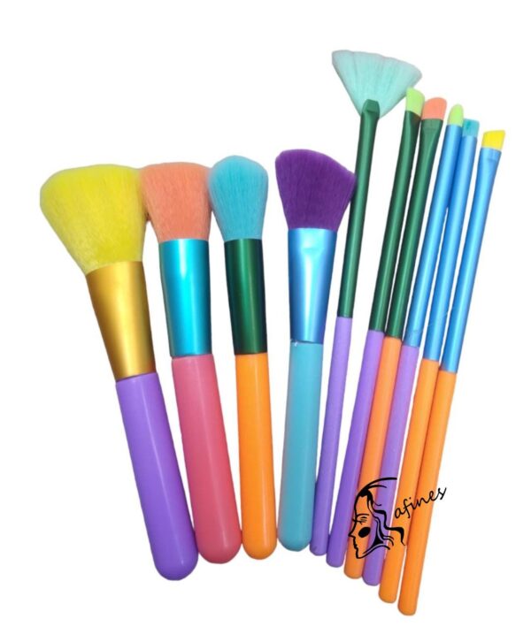 BROCHA KABUKI COLORES (10PCS) AF61002