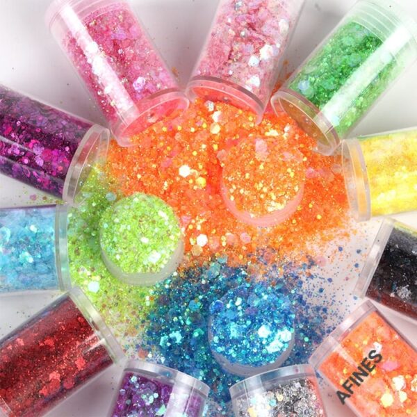 SCAMA CON GLITTER (12 PCS) AF50504