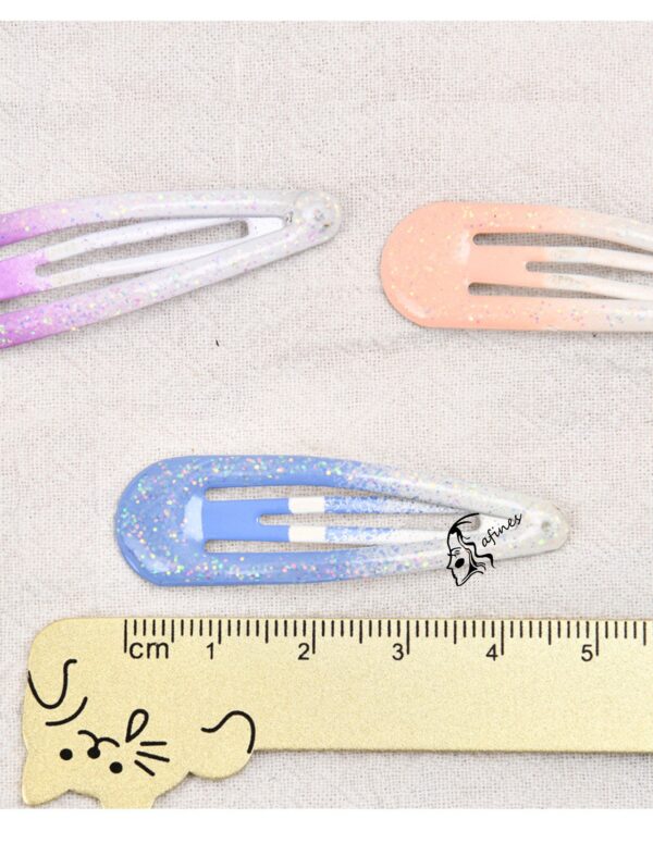 HEBILLAS  C/GLITTER EN BLISTER(4 PCS) AF050 - Image 3