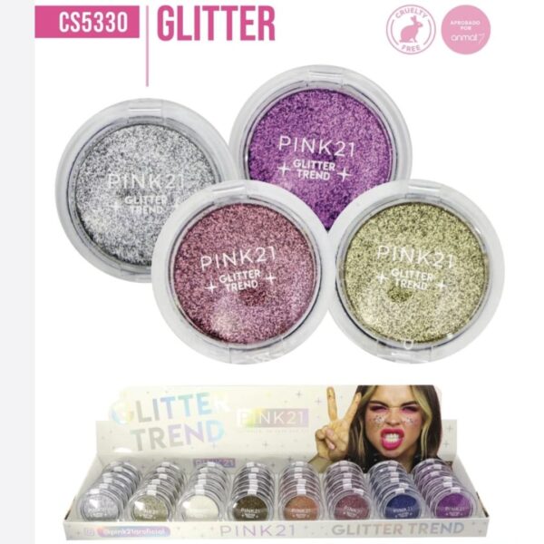 GLITTER EN GEL  PINK21 CS5330