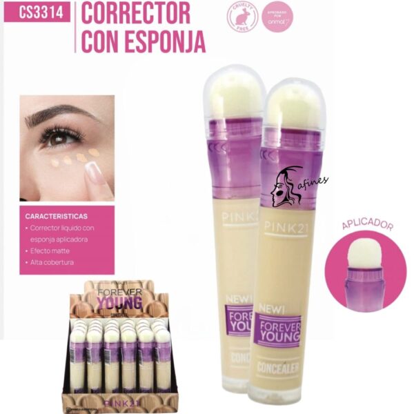 CORRECTOR CON APLICADOR PINK21 CS3314