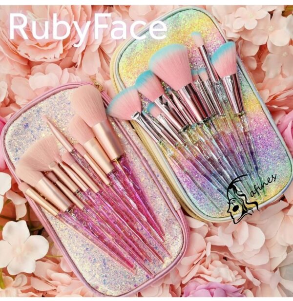 SET DE BROCHAS (10PC) C/STUCHE RUBYFACE AF51423
