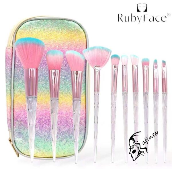 SET DE BROCHAS (10PC) C/STUCHE RUBYFACE AF51423 - Image 10