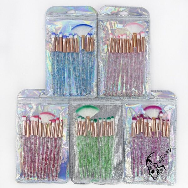 SET DE BROCHAS(10PC) C/GLITTER 03232