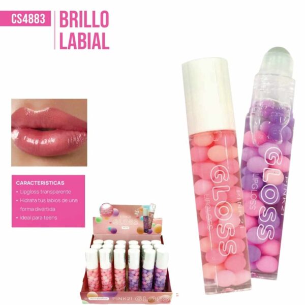 LIP GLOSS ROLL PINK 7339