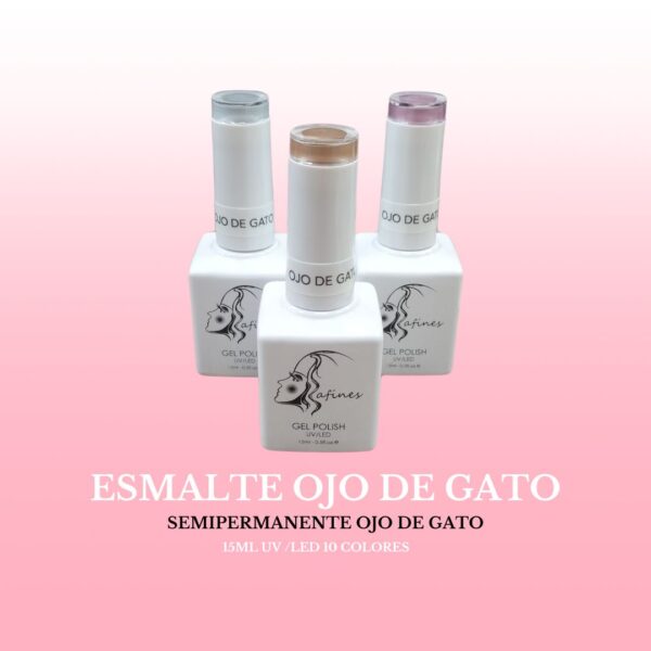 ESMALTE  GEL POLISH OJO DE GATO AFINES 15 ML