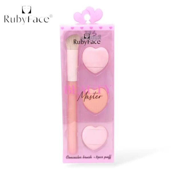 SET DE PINCEL+ESPONJAS (4PC) RUBYFACE AF51422