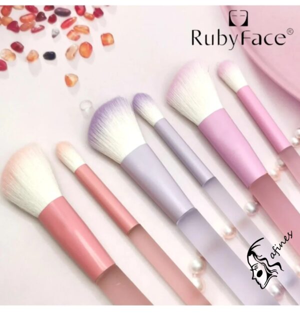 SET DE BROCHAS(2PC) P/MAQUILLAJE RUBYFACE AF61043 - Image 3