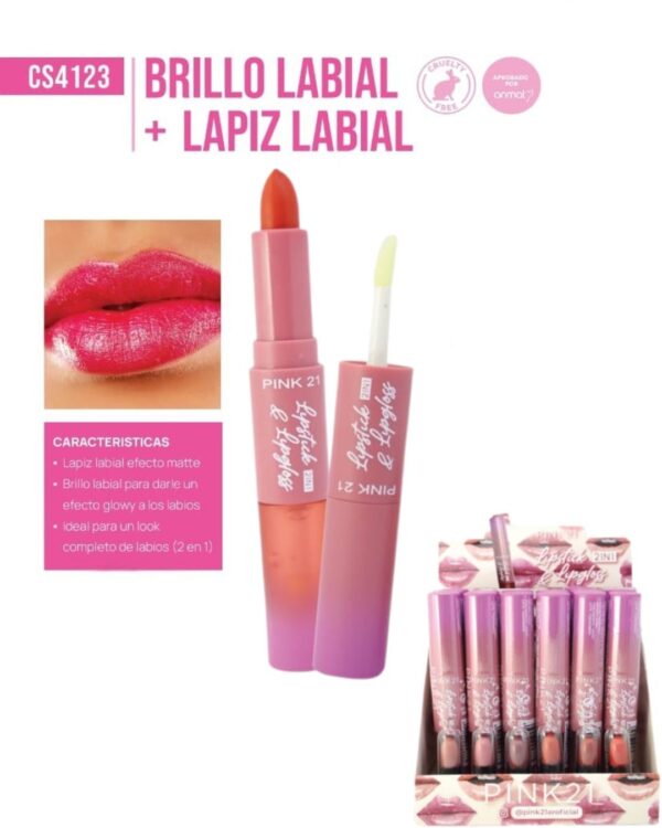 LABIAL BRILLO+LAPIZ PINK21 CS4123