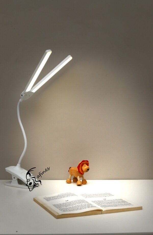 LÁMPARA LED DOBLE CABEZA C/CLIP RECARGABLE USB AF51479 - Image 7