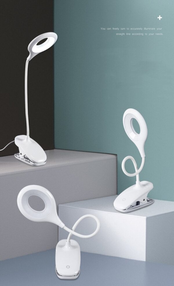 LÁMPARA LED DE ESCRITORIO C/CLIP RECARGABLE USB AF51477