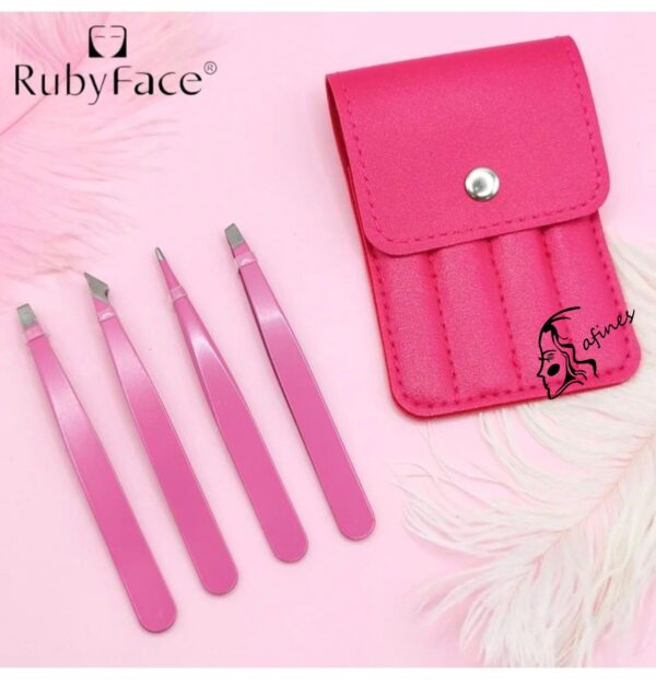 SET DE PINZAS (4PC) C/ESTUCHE RUBYFACE AF51066 - Image 7