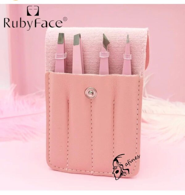 SET DE PINZAS (4PC) C/ESTUCHE RUBYFACE AF51066 - Image 5