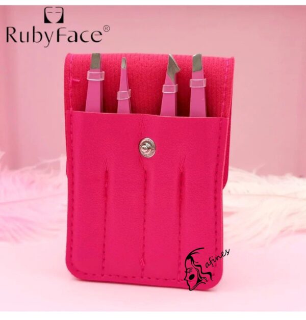 SET DE PINZAS (4PC) C/ESTUCHE RUBYFACE AF51066 - Image 4