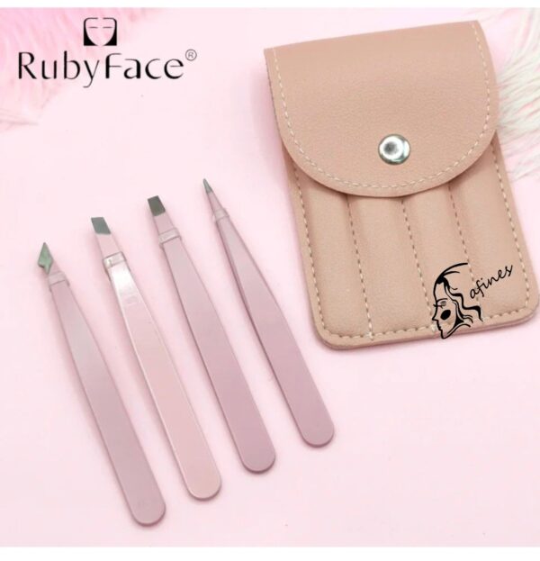 SET DE PINZAS (4PC) C/ESTUCHE RUBYFACE AF51066 - Image 8