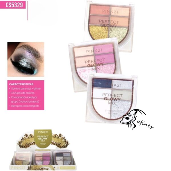 SOMBRA C/ GLITTER PINK21 CS5329
