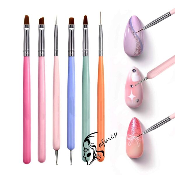 SET DE PINCEL P/UÑA (6PC) AF51494