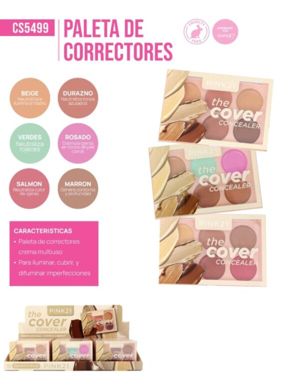 PALETA DE CORRECTORES (6C) PINK21 9715