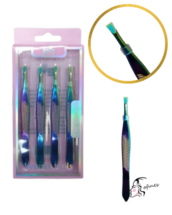 PINZA P/CEJA EN CAJA HOLOGRÁFICA （4PC） AF51266